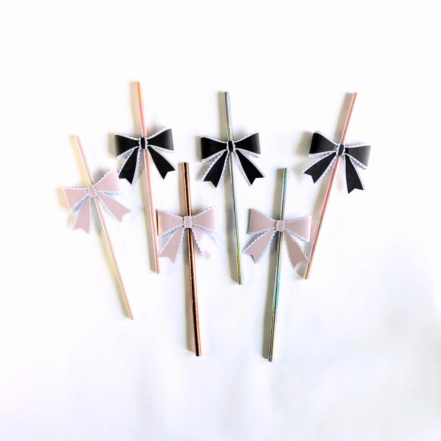 š Bow Topper Paper Straws ā Set of 10