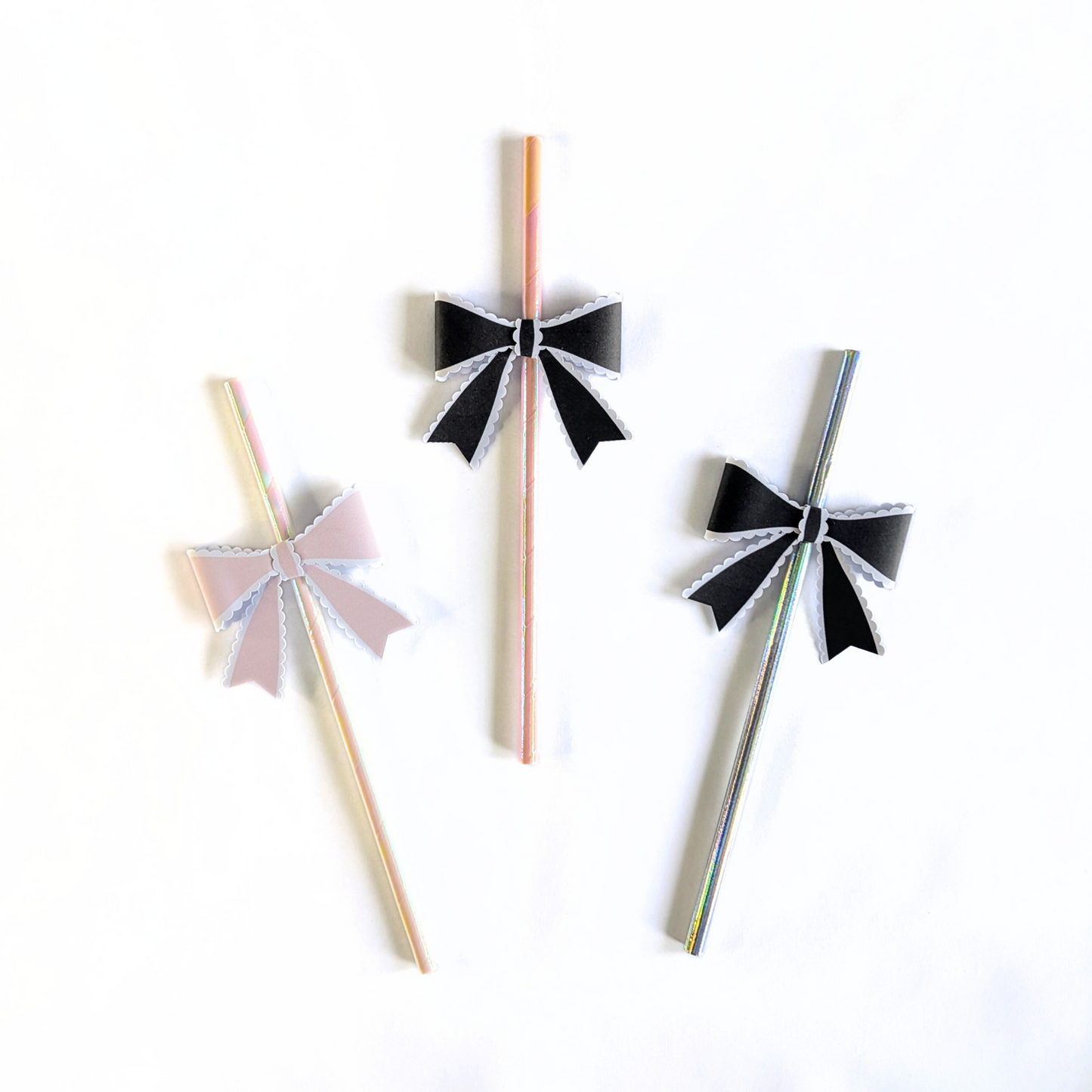 š Bow Topper Paper Straws ā Set of 10