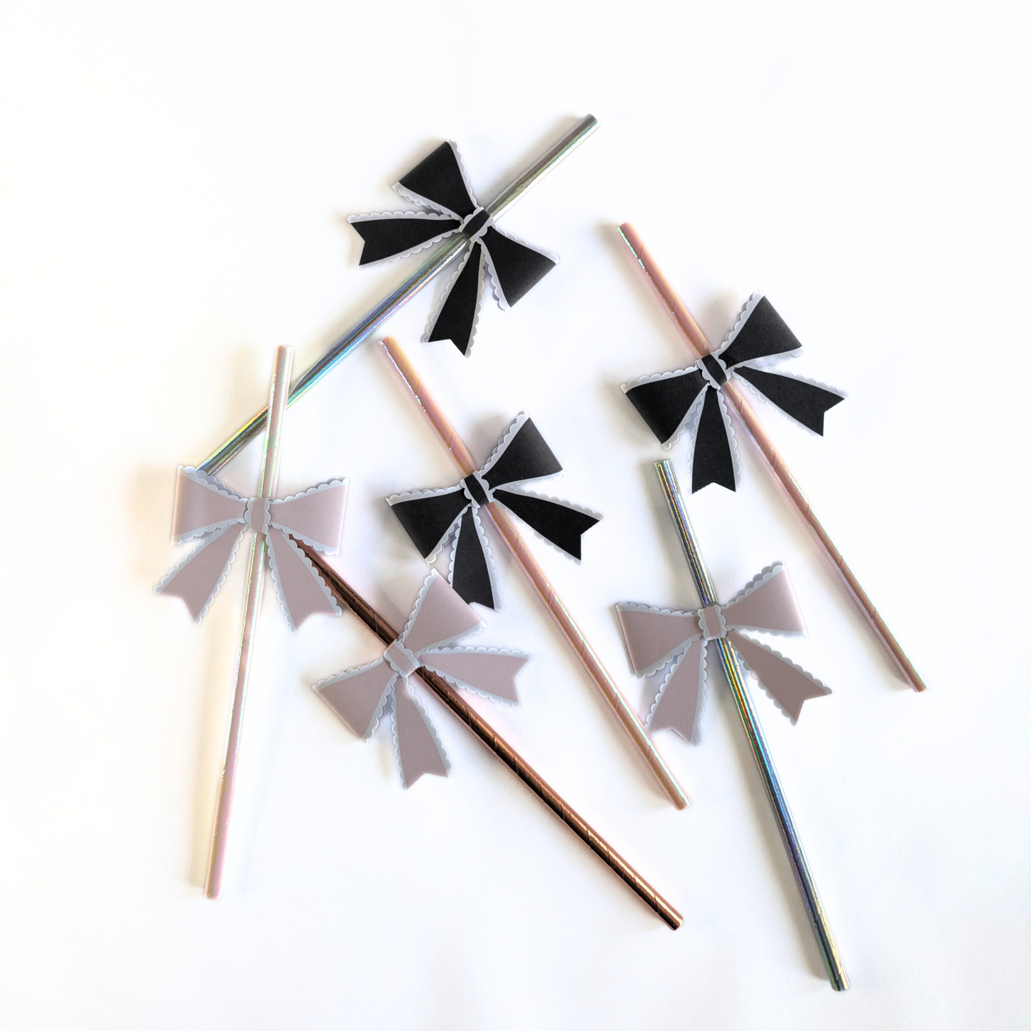 š Bow Topper Paper Straws ā Set of 10