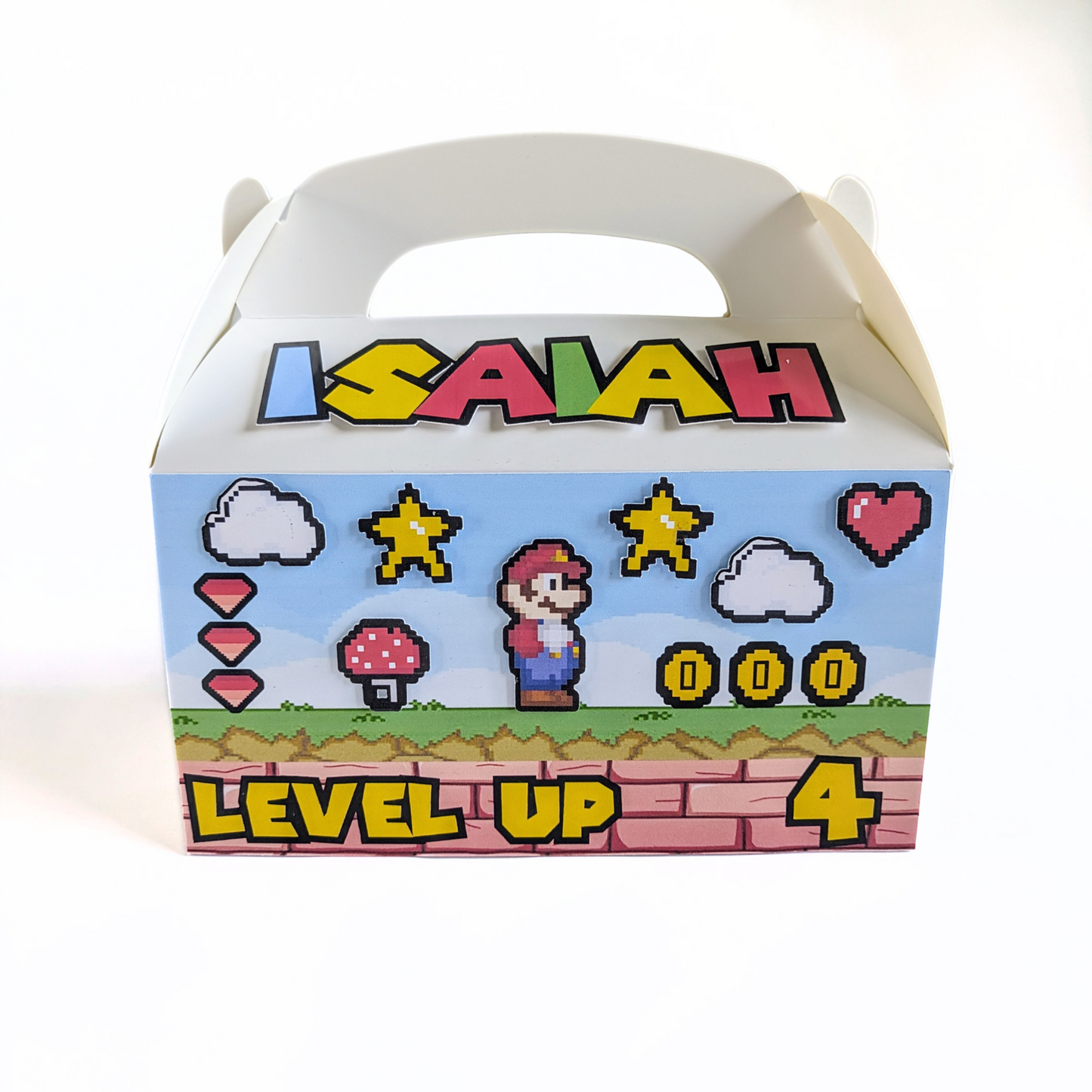 🕹️ Personalised Pixel Gamer ‘Level Up’ Party Boxes – Set of 10
