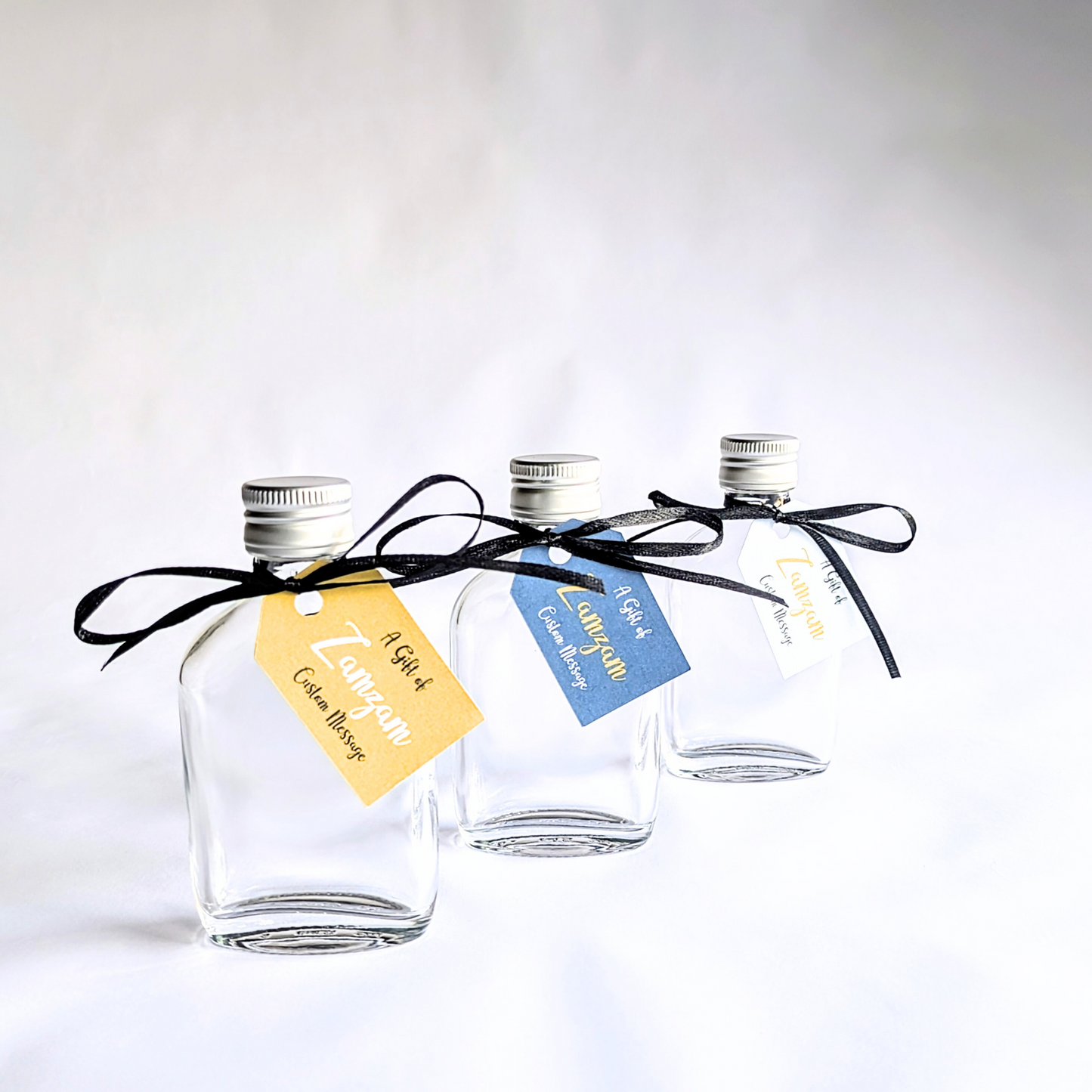 💧 Zamzam Mini Bottle Tags – Coloured Background