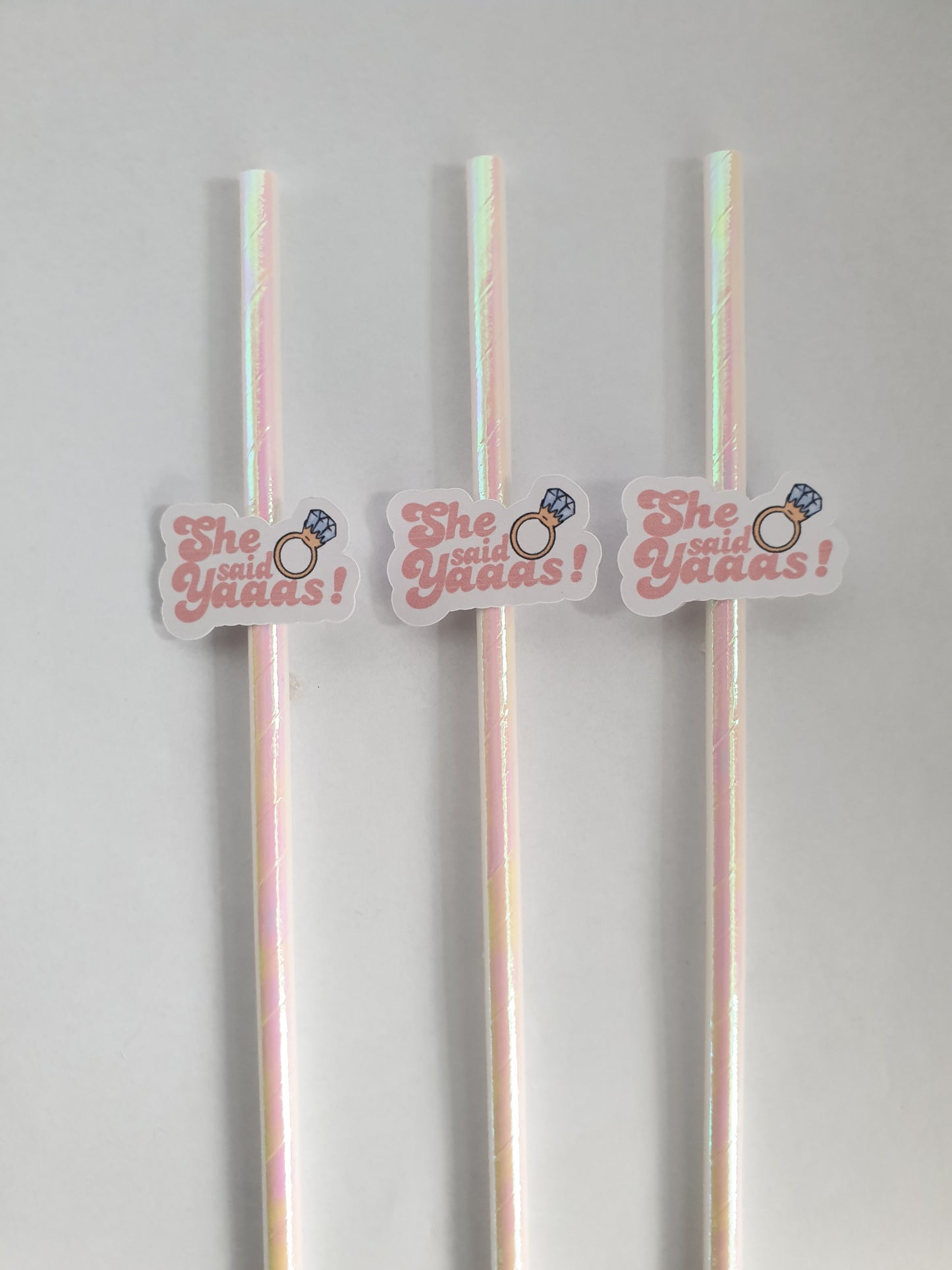She Said Yaaas! Hen Party Straws | Set of 10 | Engagement & Bridal Shower Drink Decor