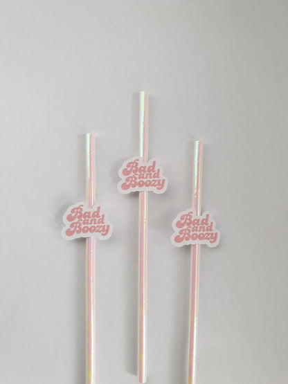 Bad and Boozy Hen Party Straws | Set of 10 | Fun Bachelorette Cocktail Accessories
