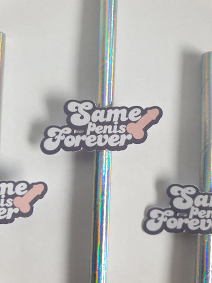 Same Penis Forever Hen Party Straws – Light Skin | Set of 10 | Funny Bachelorette Drink Decor