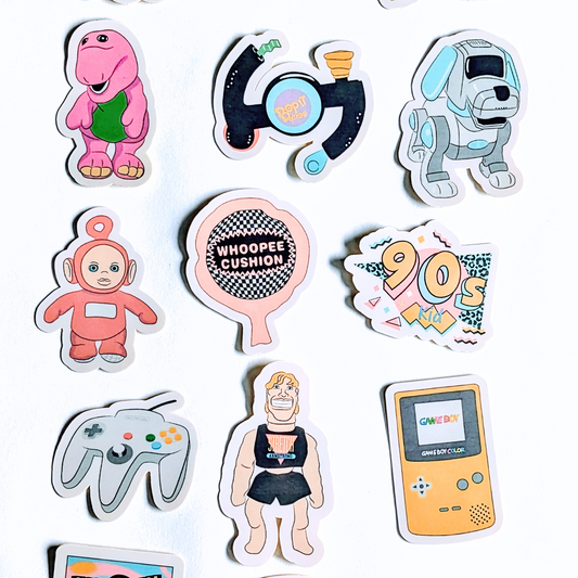 🎲 90s Toys Sticker Pack – Game On! (Set 2)