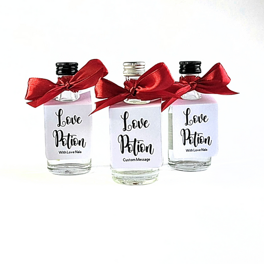 🍾 Love Potion – Mini Bottle Tags (Set of 10)