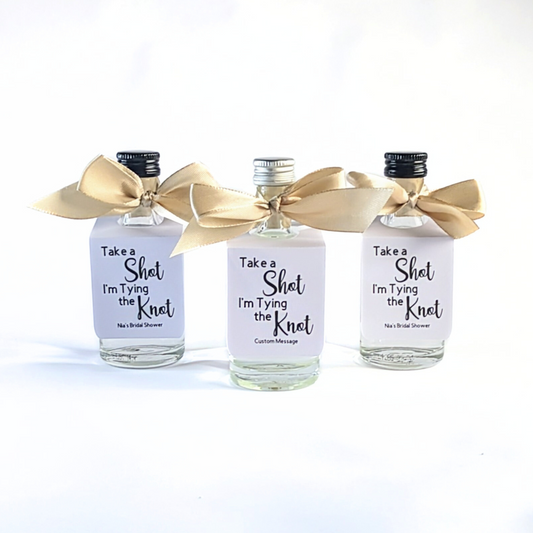 🍾 Take a Shot I’m Tying the Knot – Mini Bottle Tags (Set of 10)