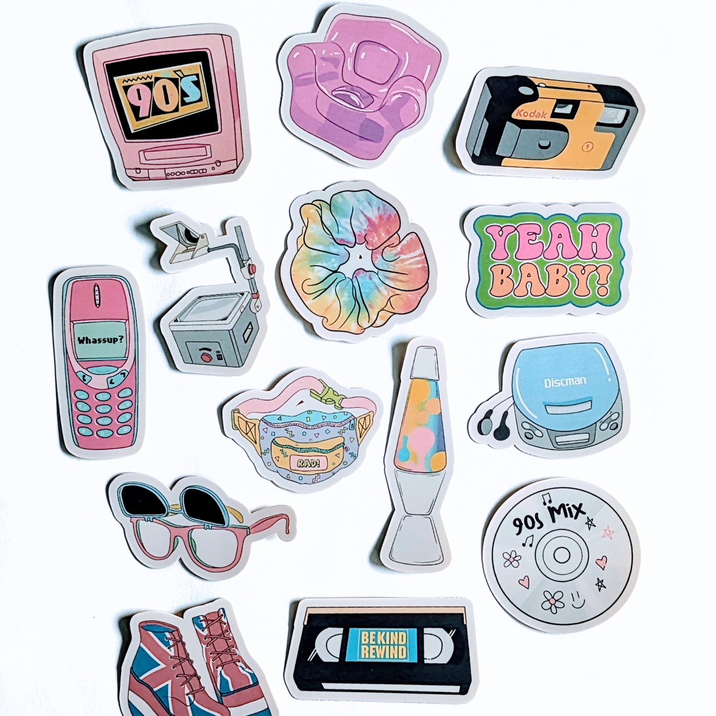 🎮 90s Nostalgia Sticker Pack – Retro Gadgets & Vibes
