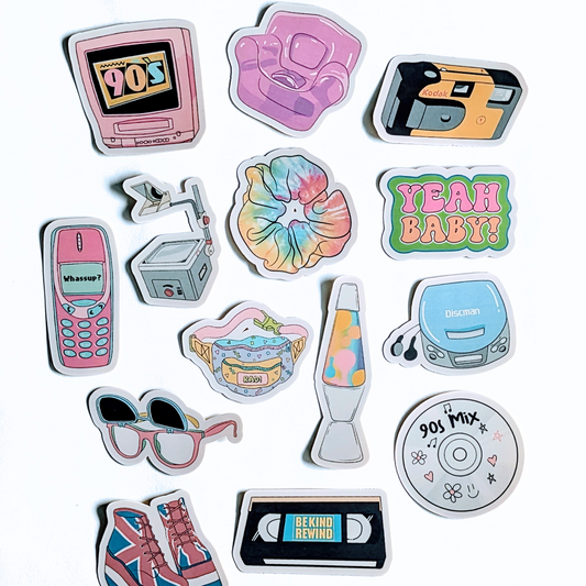 🎮 90s Nostalgia Sticker Pack – Retro Gadgets & Vibes