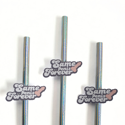 Same Penis Forever Hen Party Straws – Light Skin | Set of 10 | Funny Bachelorette Drink Decor