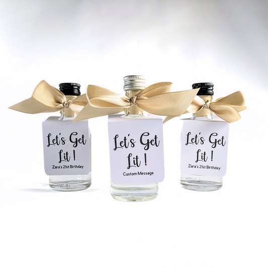 🍾 Let’s Get Lit! – Mini Bottle Tags (Set of 10)