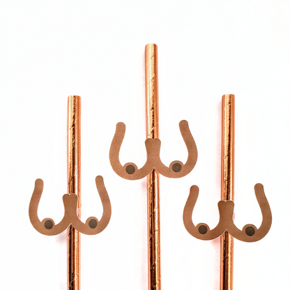 Boobs Hen Party Straws – Brown Design | Set of 10 | Funny Bachelorette Drink Accessories