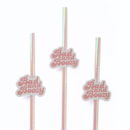 Bad and Boozy Hen Party Straws | Set of 10 | Fun Bachelorette Cocktail Accessories