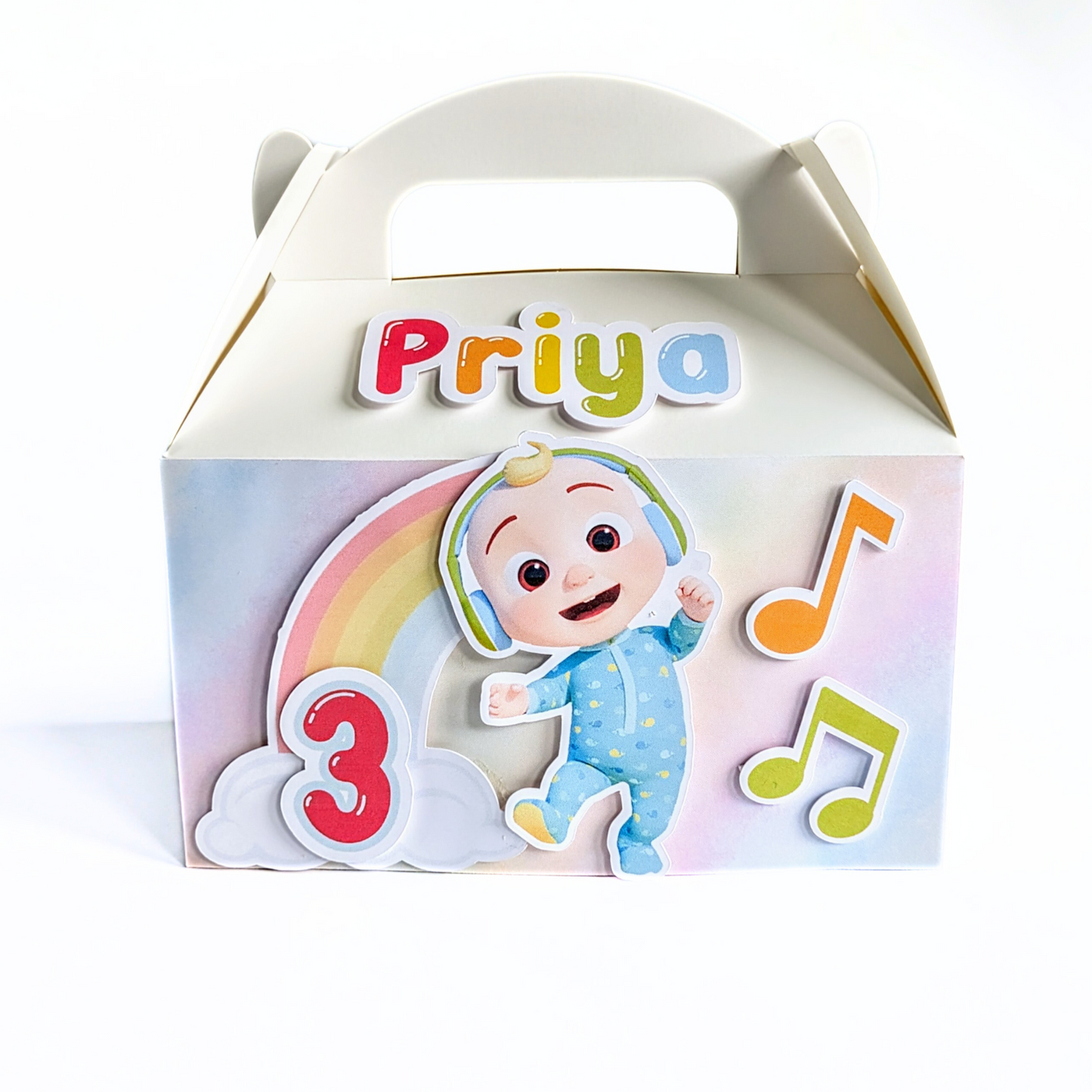 🎵 Personalised Rainbow Music Party Boxes – Set of 10